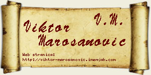 Viktor Marošanović vizit kartica